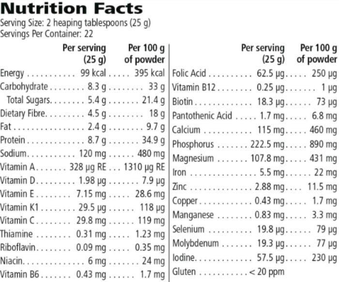 Herbalife Formula 1 Nutritious Mixed Soy Protein Drink Shake Ingredients Nutrition Fact - Cookies N' Cream 550g