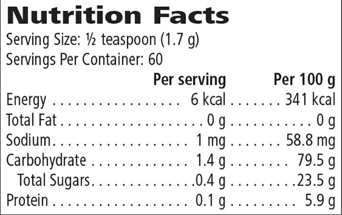 Herbalife Tea Mix Lemon & Hibiscus - Original Flavour Original 50g Ingredients Nutrition Fact